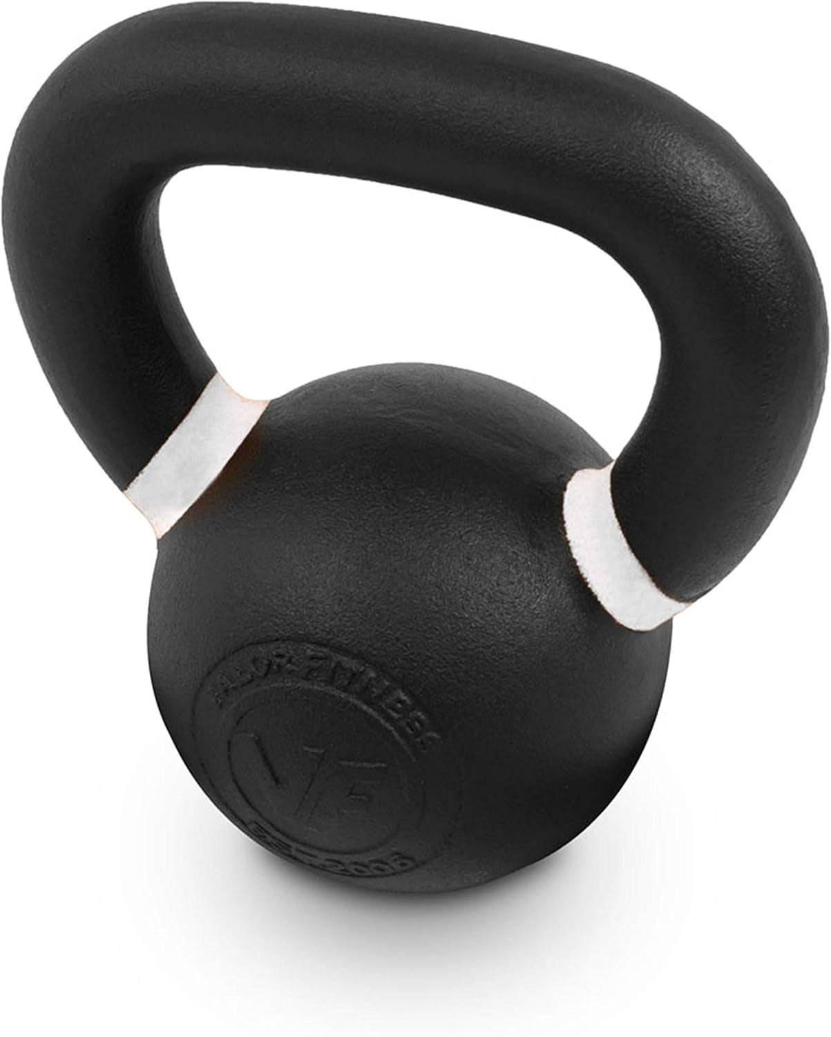 Premium Cast Iron Kettlebells Powder Coated Kettle Bell Weights - Includes LB and KG Weight